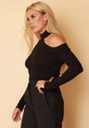 Girl In Mind Celeste High Neck Knit Jumper, Black