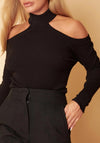 Girl In Mind Celeste High Neck Knit Jumper, Black