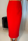 Girl in Mind Jamie Waistcoat and Vicky Skirt Co-Ord, Red