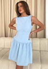 Girl in Mind Codi Low Back Mini Dress, Sky Blue
