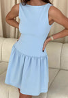 Girl in Mind Codi Low Back Mini Dress, Sky Blue