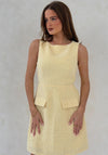 Girl in Mind Athenia Tweed Pocket Mini Dress, Yellow