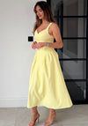 Girl in Mind Autunm Strappy Maxi Dress, Yellow
