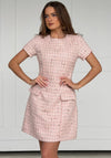 Girl in Mind Babett Tweed Mini Dress, Pink