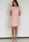 Girl in Mind Babett Tweed Mini Dress, Pink