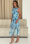 Girl in Mind Bay Boat Floral Midi Dress, Blue