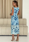 Girl in Mind Bay Boat Floral Midi Dress, Blue