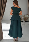 Girl in Mind Connie Peplum Midi Dress, Green