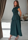 Girl in Mind Connie Peplum Midi Dress, Green
