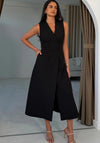 Girl in Mind Hazel Tailored Midi Dress, Black