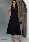 Girl in Mind Hazel Tailored Midi Dress, Black