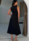 Girl in Mind Hazel Tailored Midi Dress, Black
