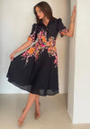 Girl in Mind Holland Floral Shirt Dress, Black