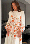Girl in Mind Joelle Floral Long Sleeve Dress, Off White