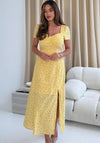 Girl in Mind Lillian Sweetheart Midi Dress, Yellow