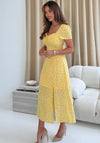 Girl in Mind Lillian Sweetheart Midi Dress, Yellow