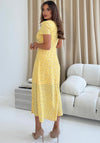 Girl in Mind Lillian Sweetheart Midi Dress, Yellow