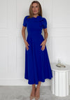 Girl in Mind Minta Bow Midi Dress, Cobalt Blue