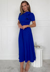 Girl in Mind Minta Bow Midi Dress, Cobalt Blue