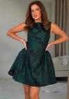 GIRL IN MID SURI JACQUARD DROOPED WAIST MINI DRESS