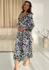 Girl in Mind Juno Printed Wrap Maxi Dress, Blue