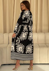 Girl in Mind Juno Printed Wrap Maxi Dress, Black
