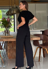 Girl in Mind Bridget Beaded Velvet Jumpsuit, Blac