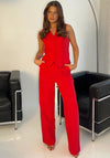 Girl in Mind Bobbi Waistcoat and Jo Trouser Set, Red