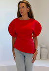 GIRL IN MIND SPLIT SLEEVE ASYMETRIC TOP