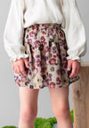Mayoral Mini Girl Layered Floral Skirt, Red