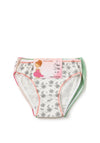 The Kids Studio Girls 3 Pack Brief, Multi