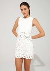 Goa Goa Amily Perforated Eco Leather Mini Dress, White