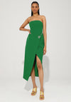 Goa Goa Ella Strapless Chain Wrap Pencil Dress, Green