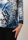 Sunday by Godske Animal Print Blouse, Blue Multi