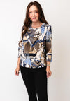 Sunday by Godske Abstract Polka Dot Print Blouse, Blue Multi