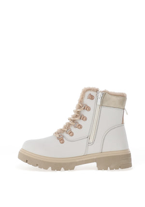 Gordon Jack Elsa Faux Fur Lined Ankle Boots, White