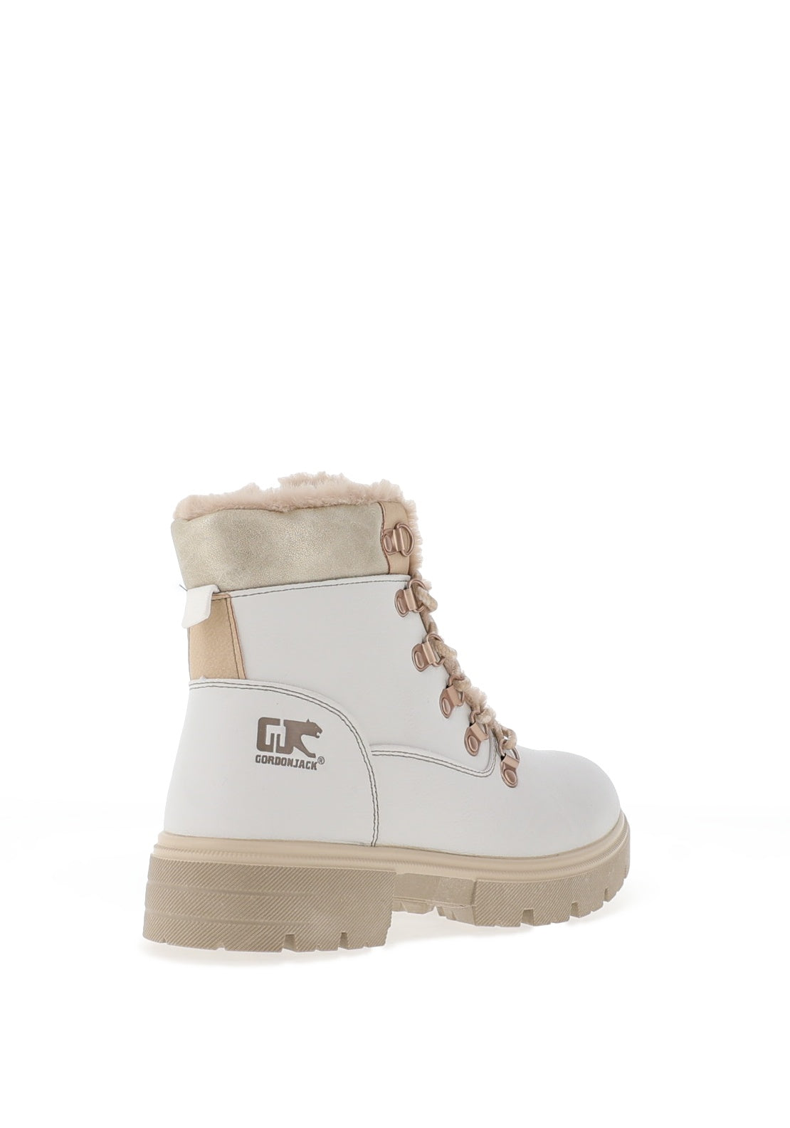 Gordon Jack Elsa Faux Fur Lined Ankle Boots, White