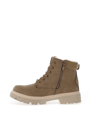 Gordon Jack Peach Fleece Lined Ankle Boots, Taupe