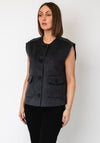 Grace & Mila Sleeveless Wool Jacket, Dark Grey