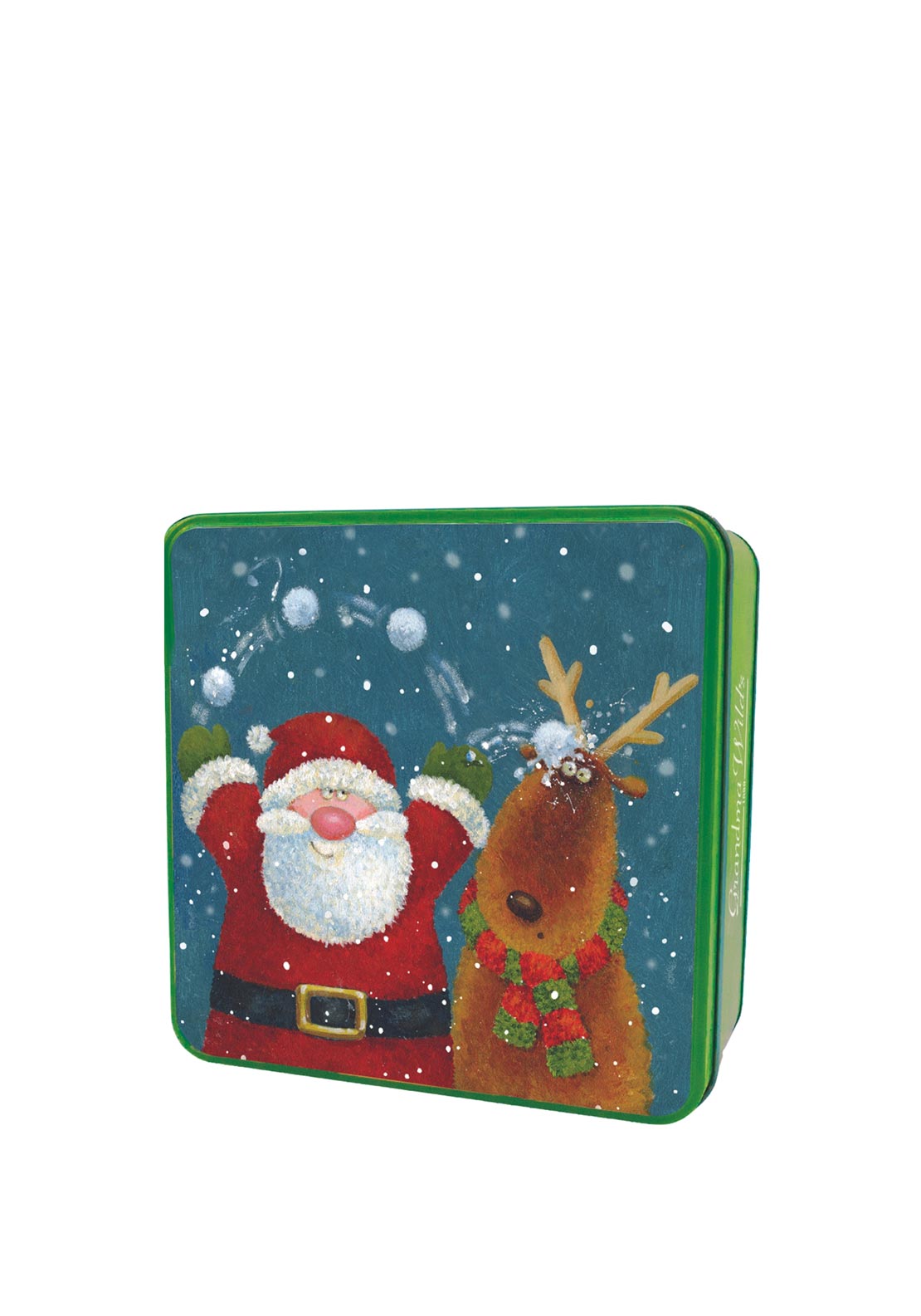 Grandma Wilds Embossed Jolly Santa & Reindeer Tin, 160g
