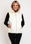 Green Goose Quilted Short Gilet, Cream