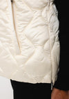 Green Goose Quilted Short Gilet, Cream