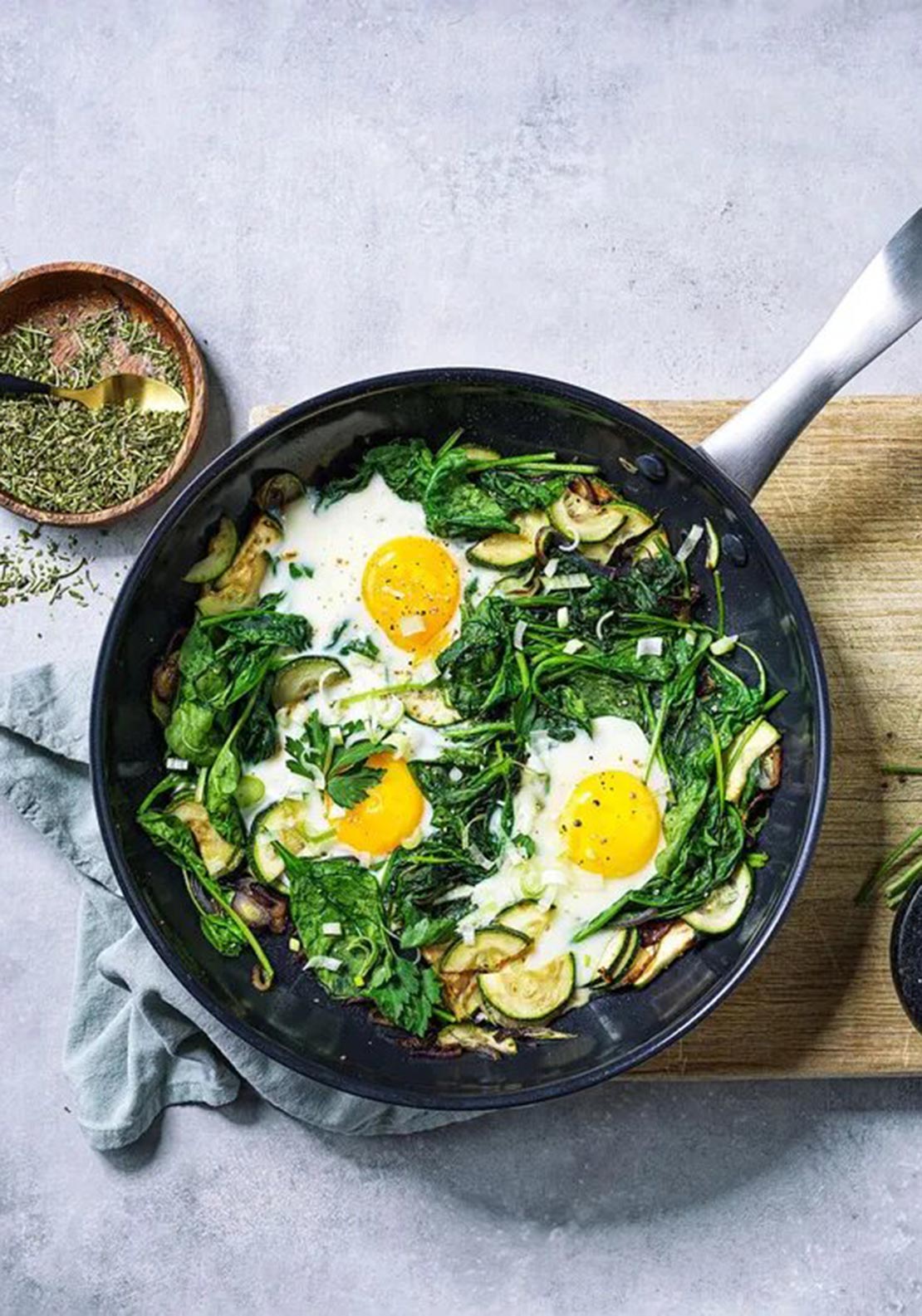 GreenChef Non Stick 28cm Frying Pan, Silver