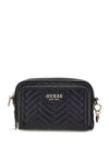 Guess Anning Quilted Crossbody Bag, Black