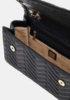 Guess Anning Quilted Chain Crossbody Bag, Black