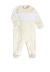 Guess Baby Logo Embossed Babygrow, Cream