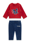 Guess Baby Girl Bow Sweater and Legging Set, Red