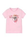 Guess Baby Girl Floral Short Sleeve Tee, Pink