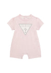 Guess Baby Girl Stripe and Print Romper, Pink