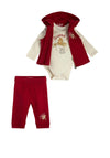 Guess Baby Girl Teddy Star 3 Piece Set, Red